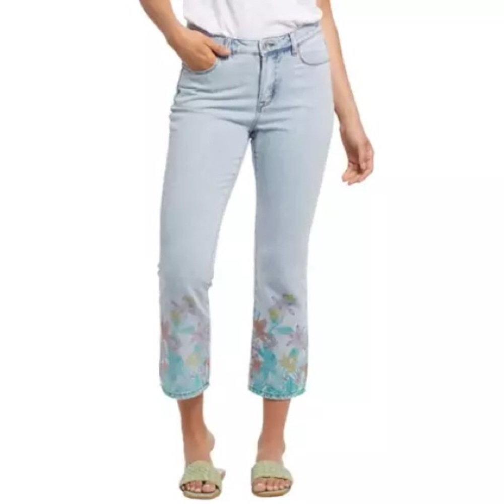Tribal Aubrey Mid-Rise Straight Crop Jeans